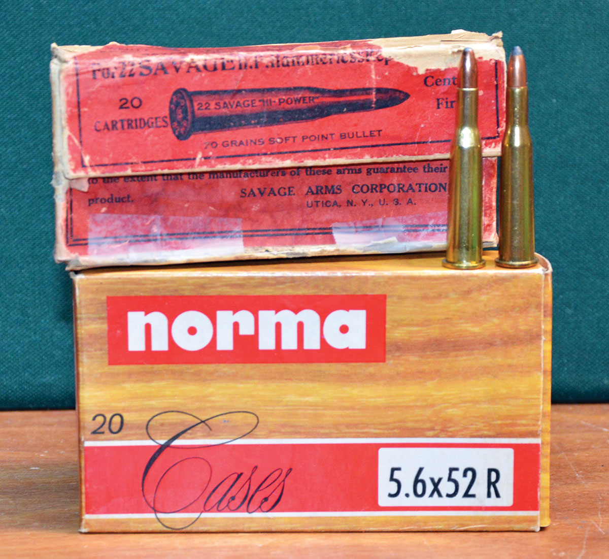 Contrary to what has often been written through the decades, the 22 Hi-Power and the 5.6x52R are not the exact same cartridge with different names. Due to slight dimensional differences in their cases and chambers, 22 Hi-Power ammunition often will not chamber in rifles with the 5.6x52mm chamber, although the opposite usually will.